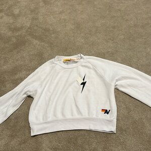 Aviator Nation cropped crewneck sweatshirt